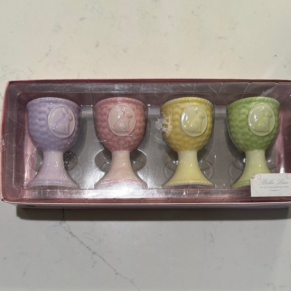 Bella Luxx Pastel Egg Cups Set New in box - Picture 1 of 3